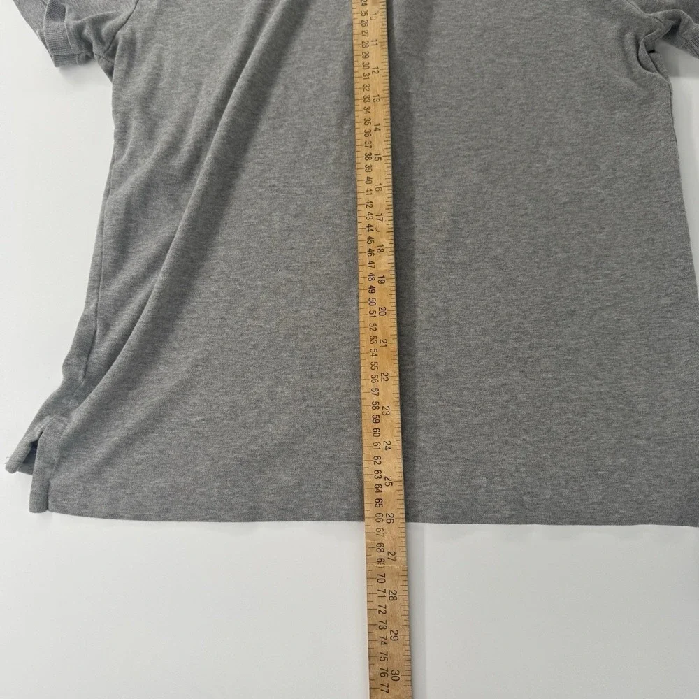 Polo Ralph Lauren men's gray custom slim fit polo shirt Medium Cotton Black Pony - Picture 5 of 5